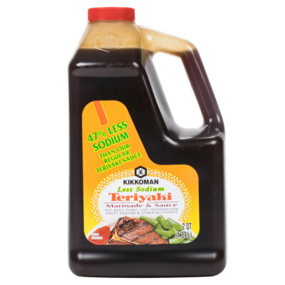 Kikkoman 1/2 Gallon Less Sodium Teriyaki Marinade and Sauce