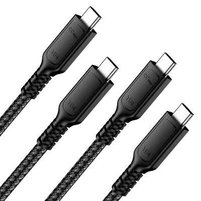 2 Pack USB 4 Cable Compatible with Thunderbolt 4 Cable 40Gbps High Speed USB ...