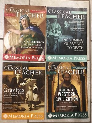 The Classical Teacher Magazine 4 Issues 2019 Memoria Press