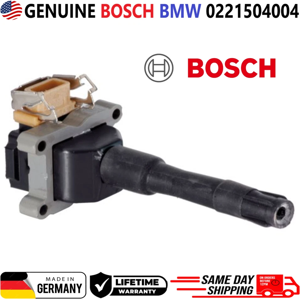 OEM GENUINE BOSCH x6 Ignition Coils For 1994-2009 BMW, 0221504004, 12131703227 - Image 3 of 4