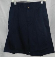 Boys Izod Navy Blue Pleated Front Bermuda Shorts Size 20 Regular