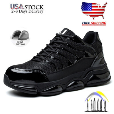 Mens Waterproof Work Shoes Steel Toe Safety Shoes Indestructible Non Slip Boots