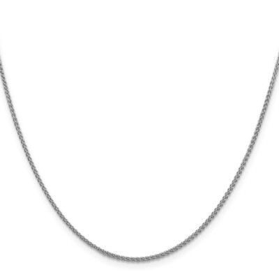 14K White Gold 1.5mm Spiga (Wheat) 20'' Chain Necklace 4.54GR