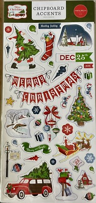 Carta Bella~WHITE CHRISTMAS~ chipboard Accents set~Really nice! Quick Ship!!