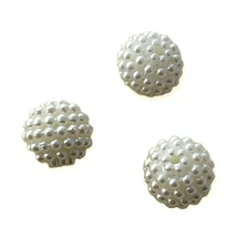 30 Raspberry Beads White 12mm Round Acrylic Pearls Pearl Cluster Beaded Crafts