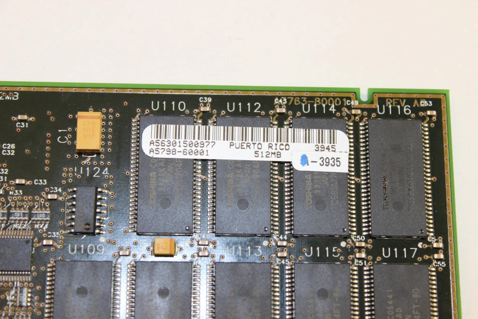 HP A5798A 1024MB ECC DIMM MEMORY KIT QTY 2 512MB DIMM A5789-60001 WITH WARRANTY - Image 3 of 3