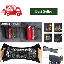 Car Trunk Cargo Net Organizer Seat Back Storage Pocket Black