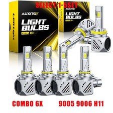 Combo 90059006h11 Led Headlight Bulbs Bright High Low Beam Fog Light 6-30x