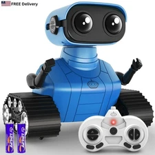Kids Robot Toys Rechargeable Remote Control Emo Robots with Auto-Demonstration