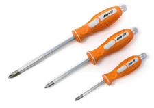 JIS Screwdrivers #1, #2, #3 Set (3pcs) - Chrome Vanadium Steel, Magnetic Tips...