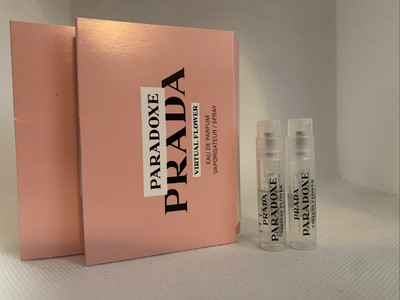 2x Prada PARADOXE VIRTUAL FLOWER Perfume 0.04oz / 1.2mL EDP Sample Spray