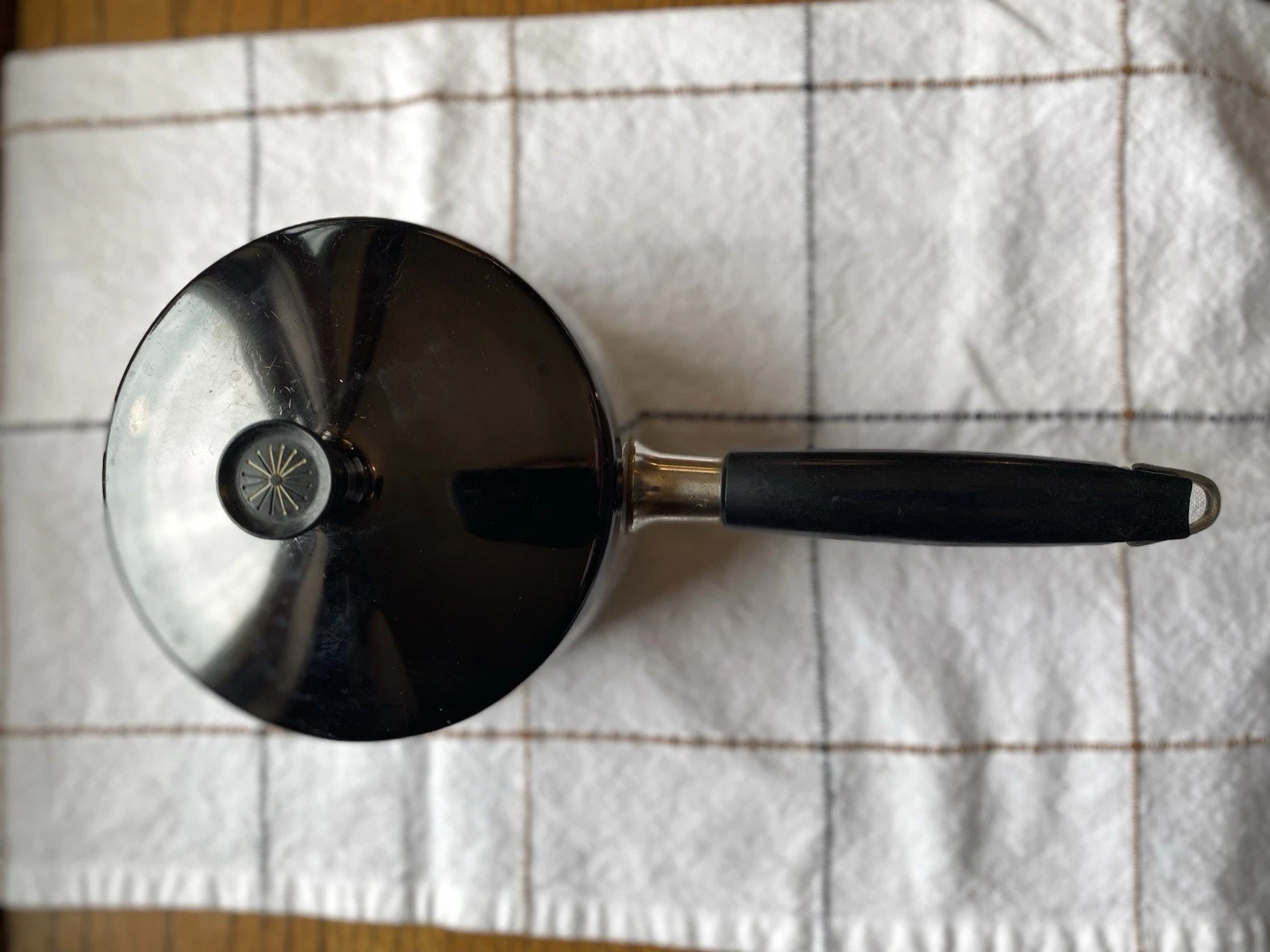 VTG Atomic Starburst Wear-Ever Inner Clad Stainless Sauce Pan Lid USA 780 1qt