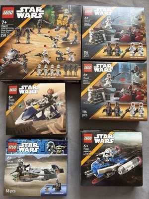 Lego Star Wars Battle Packs, Microfighters etc 75431/400/449(x2)/436/391 6 Kartons