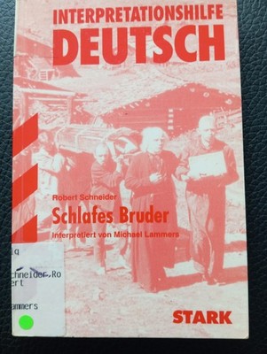 Interpretationshilfe DEUTSCH Robert Schneider Schlafes Bruder Michael Lammers
