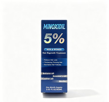 5 Minoxidil Hair Regrowth Treatment For Men Women 60ml Hair Loss Serum Biotin