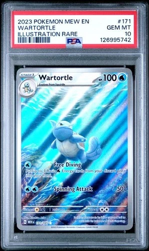 Wartortle 171/165 Pokemon 151 English Illustration Rare GEM MINT PSA 10