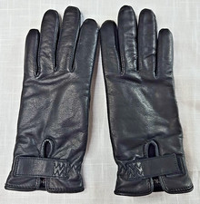 Wilsons 100 Leather Thinsulate Gloves Black Women's Size Small Adjustable Wrist