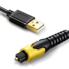 USB to Optical Audio Adapter, Way Audio Converter Audio Signal from USB to SP...