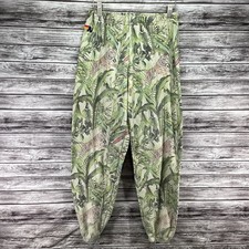 Aviator Nation Sweatpants Womens Small Jungle Tiger Tropical Print Joggers USA