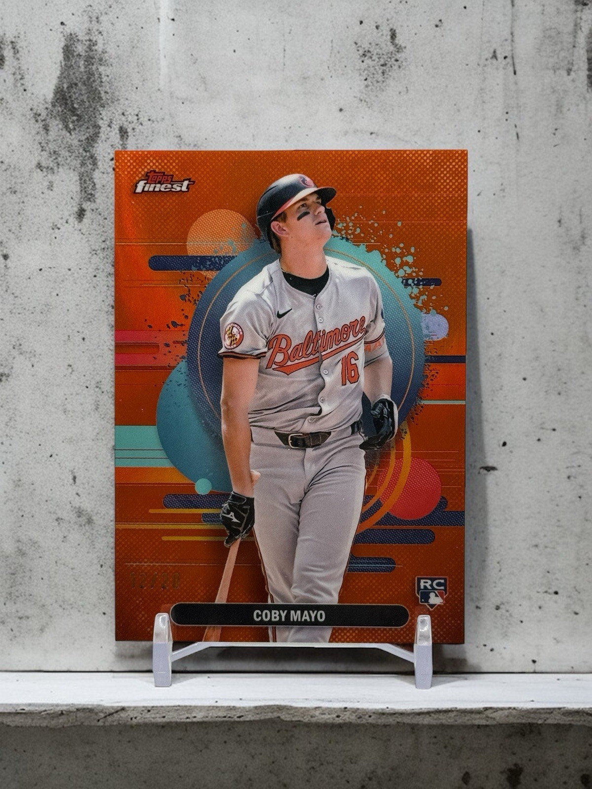 2025 Topps Finest - Uncommon Orange Refractor #188 Coby Mayo (RC) /20