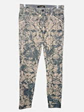Roberto Cavalli Python Print Italian Pinwale Corduroy Jeans Size 6US/40IT