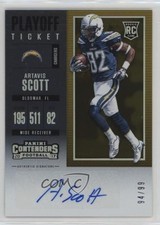 2017 Panini Contenders Rookie Playoff Ticket 94/99 Artavis Scott #154 Auto 15w6