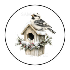 30 Christmas Winter Bird stickers labels tags envelope seals