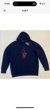 Polo Ralph Lauren Triple-Pony Men  s Fleece Hoodie - Cruise Navy, L