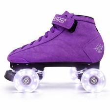 Bont Prostar Purple Suede Professional Roller Skates with Glow Light BONT 7