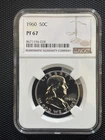 1960 Franklin Half Dollar NGC PF67 Proof 90% Silver Blast White Mirror Coin