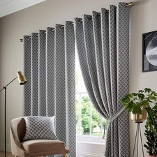 Image of Enhanced Living Ready Made Eyelet Blackout Thermal Curtains - 229x137cm