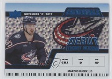 2022 Credentials Debut Ticket Access Horizontal Blue 86/99 Marcus Bjork #125 l5j