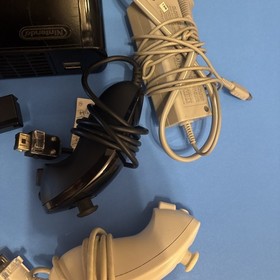 Nintendo Wii U Black Console Bundle Lot 32GB Controllers Tested Working Read***