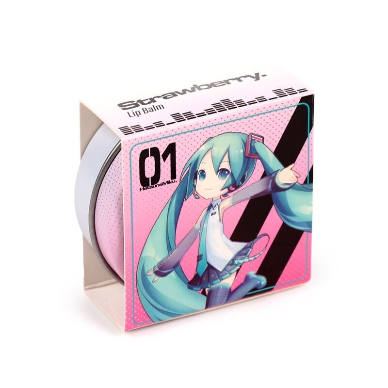 Anime Hatsune Miku Lip Balm Tin - Strawberry Flavour