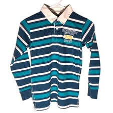Vintage Levi's Blue Striped Long Sleeve Shirt - Boys - Small