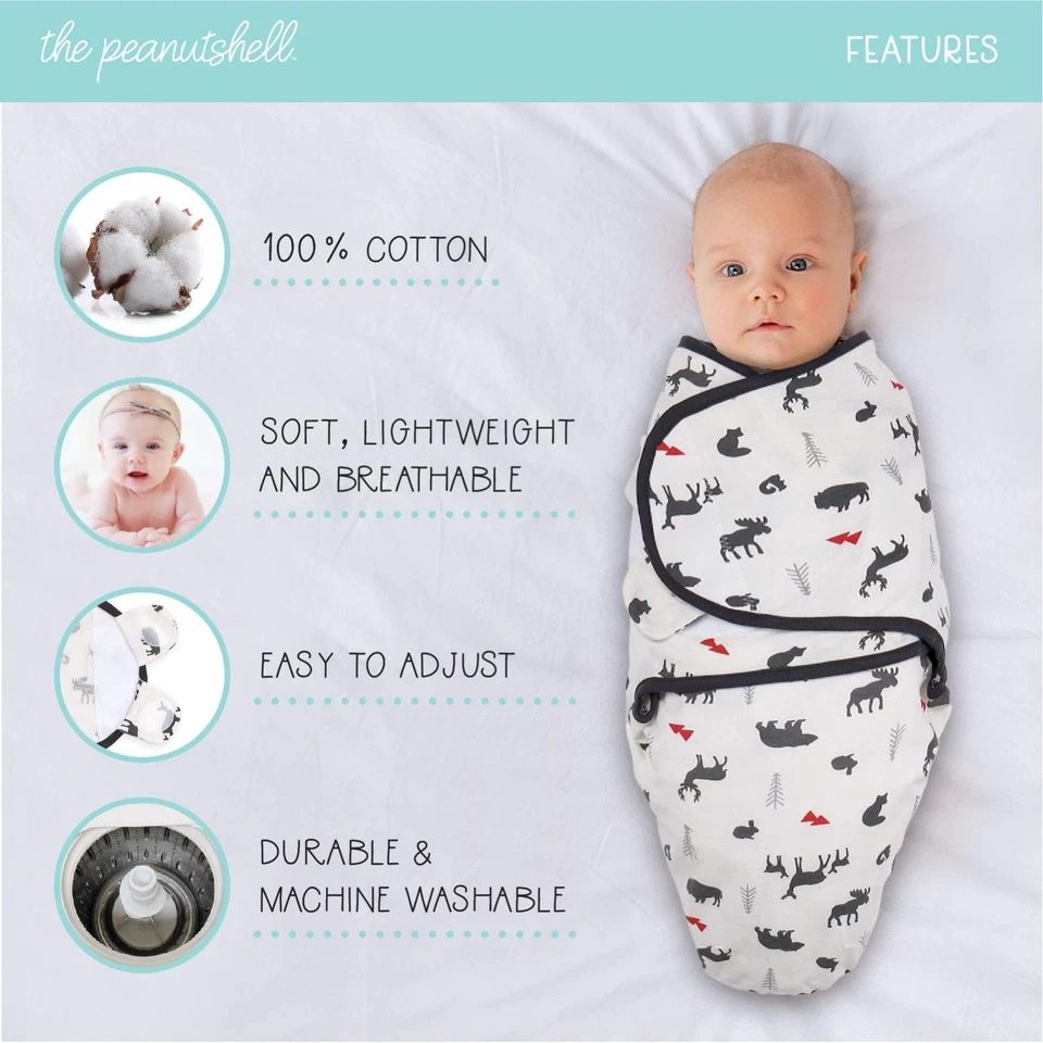 Juego de 3 mantas envolventes para bebé - Saco de dormir para bebé niño para recién nacido, recién nacido Sa... Foto 2 de 4