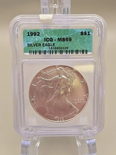 1992 American Silver Eagle $1 - ICG MS69