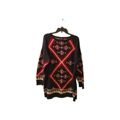 Lauren Ralph Lauren Aztec Knitted Tunic Sweater Cotton Size 2X
