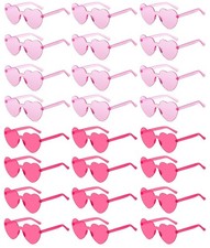 12/20/24 Pairs Heart Sunglasses for Women Men, Trendy Heart Shaped Rimless Tr...