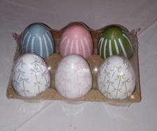 Target Bullseye's Playground 2026 Easter 6pk Wood Eggs Multicolor, NEW