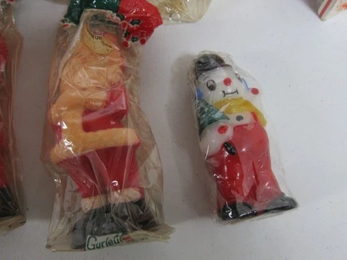 Vintage Gurley Novelty Christmas Candles Snowman Santa Angel Trees Lot of 14 image 9