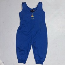 Land s End Vintage Blue 12 Months Romper Pants Boy Baby -boxM