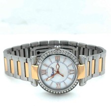 Chopard Imperiale 28mm Quartz 18k Rose/Steel MOP Diamond Bezel Lady 388541-6004 5