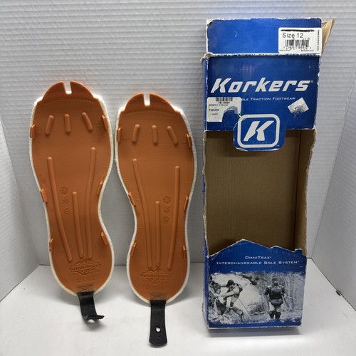 Korkers Omnitrax Felt Fishing Sole interchangeable to Studded Rubber Size US 12