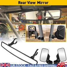 For YAMAHA Rhino Viking Wolverine YXZ Roll Cage Rear View Mirrors & Handle Grabs