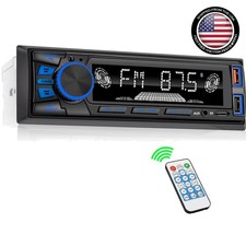 Bluetooth Single DIN Car Stereo   Fast Charging, 7 LED Modes  App Control