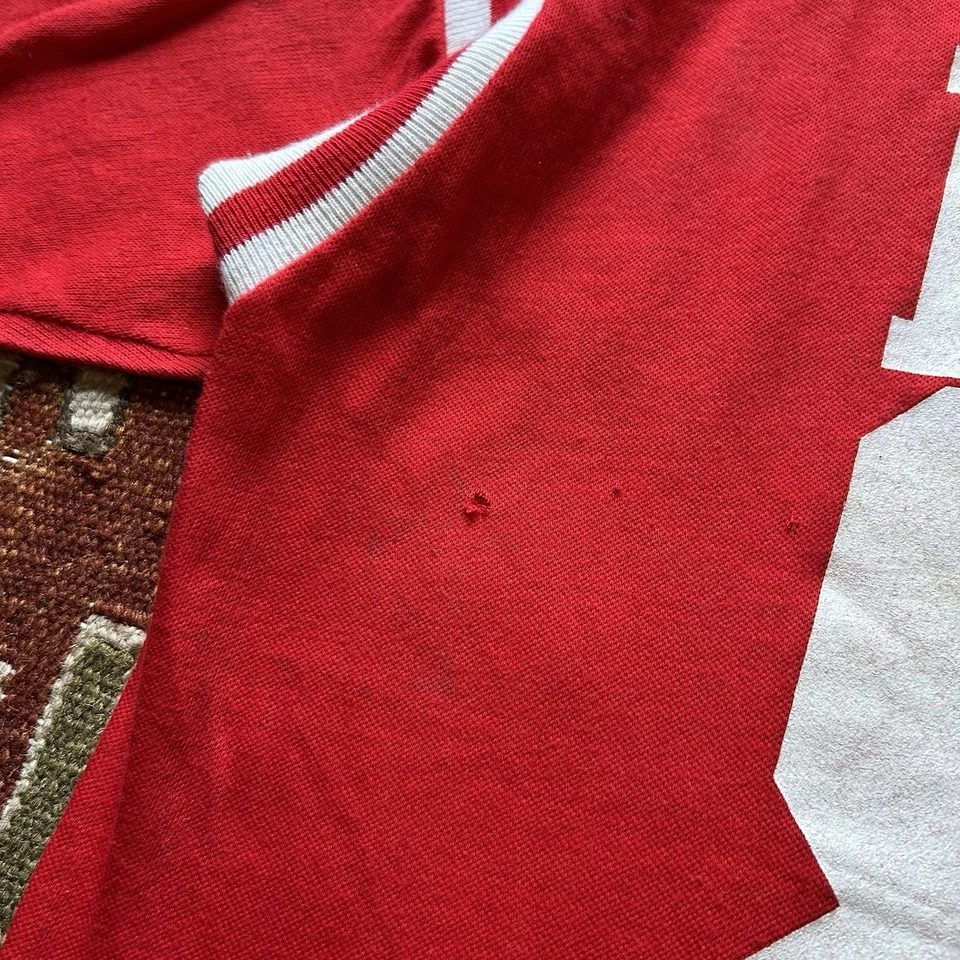 Camiseta Jersey Recuerdo Algodón Peinado Artex #82 Hawaii Años 80 De Colección Talla XL - Roja Foto 3 de 4