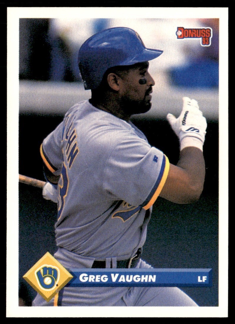 1993 Donruss Greg Vaughn Milwaukee Brewers #103