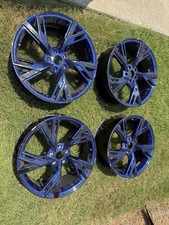 20x8 Et40 Audi Rs6 Style Wheels Blue Black 5 Lug Alloy Rims Set Of 4 20x8 Et40 Audi Rs6 Style Wheels Blue Black 5 Lug Alloy Rims Set Of 4