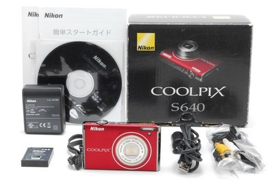 [MINT IN BOX] Nikon COOLPIX S640 12.2MP Red 5x Wide Zoom FROM JAPAN